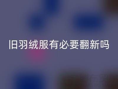 舊羽絨服有必要翻新嗎？省錢環保的智慧選擇
